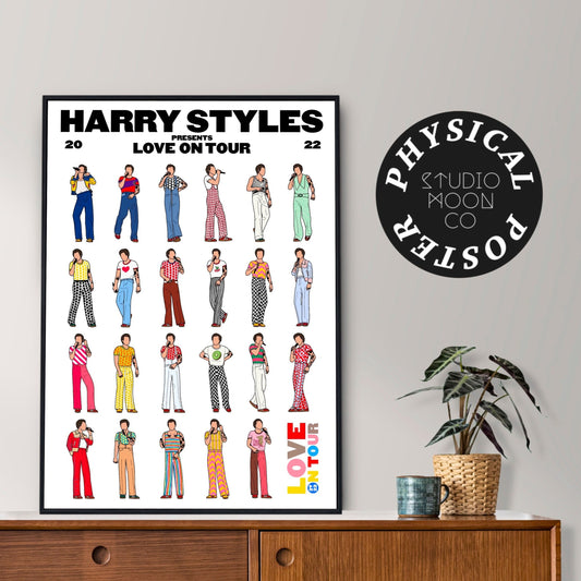 Harry Styles Love on Tour 2022 UK + Europe Complete Poster